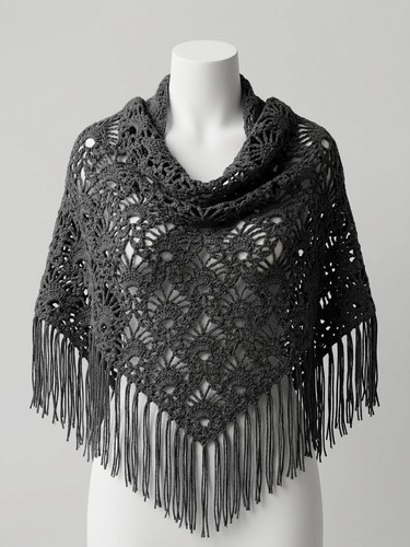 Handmade crochet shawl - handmade,