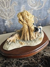 Rare Border Fine Arts Terrier Dogs Chasing Hare Figure, Scotland, J.A. Butler
