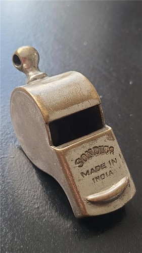 Vintage brass sondico whistle - vintage,