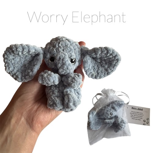 Handmade crochet elephant - handmade,