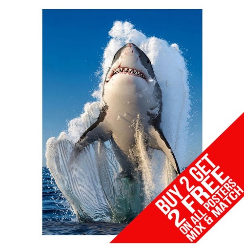 Great white shark - great, poster
