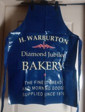 Warburton's Bakery Diamond Jubilee Vintage Kitchen Apron Plastic Coated Cotton