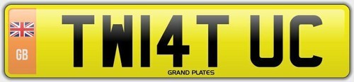 Twat funny number plate - uc,