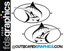 Pair of Bayliner Trophy Marlin sticker/decals