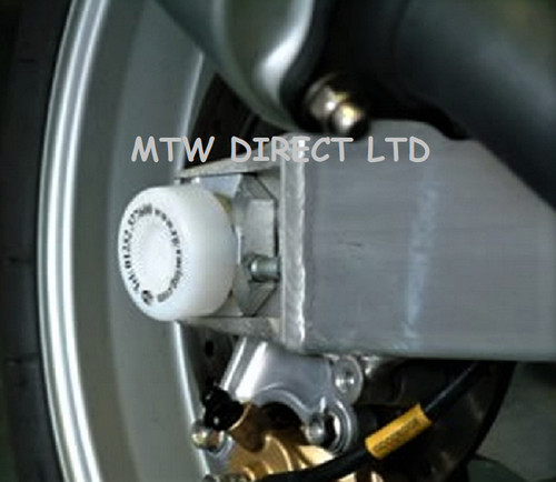 Racing white swingarm - r&g,