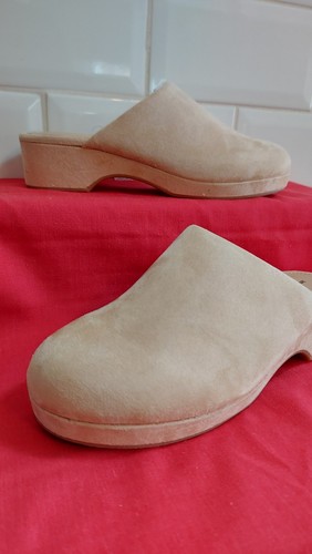 Women sand suede mule clog - sand,