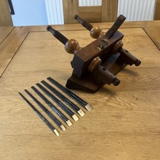 Wooden screw stem plough plane