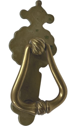 Vintage brass door knocker - door,