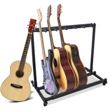 5 Seat Multi Guitar Rack Stand Padded For Multiple Electric Acoustic Bass Holder