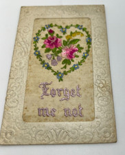 WW1 Silk Postcard Forget Me