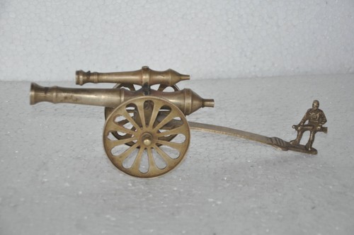 Vintage brass gun - vintage,