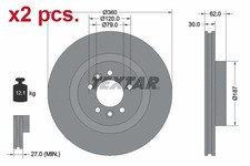 X2 PCS FRONT BRAKE DISC ROTOS