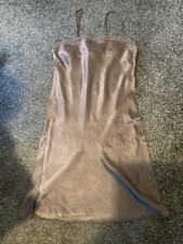 Marks And Spencer Oyster 100% Silk Nightdress Size 8