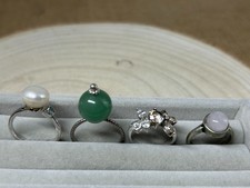 X 4 Silver tone rings