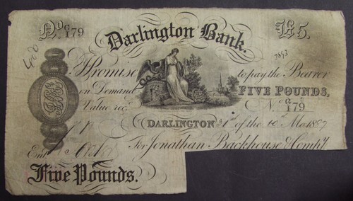 Five pound note 1887