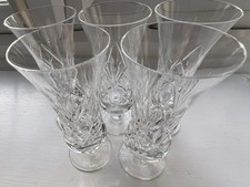 5x Royal Brierley Crystal “BRAEMAR” Sherry Schooner Glasses 13.5cm (5-1/4”) Tall