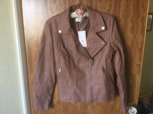 Faux leather jacket - faux,