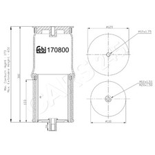 Air suspension boot febi - febi, fits
