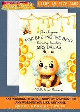 Thank You Teacher Card Personalised Best Nursery Assistant School Childminder