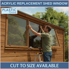 Clear Acrylic Perspex Replacement Shed Window Summerhouse | Stronger than Glass