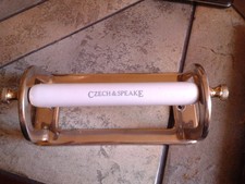 Czech & Speake Edwardian Toilet Roll Holder. Duragold. ( Gold Plated )