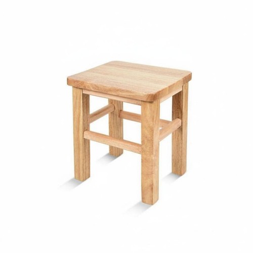 Small round wooden stool - wooden,