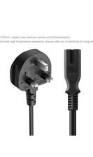 For PS5 PlayStation 5 Power Cord UK 3 Pin Plug to C7 Figure 8 Mains Power Cable