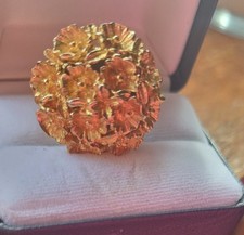 Rare vintage Vanda adjustable  gold tone perfume or poison ring.