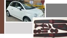 FIAT 500 2008 - 2015 INTERIOR DASHBOARD GATE PAD SET MK1 MODEL ONLY IN RED