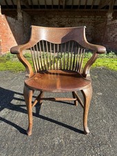 Antique oak captains - antique, spindle