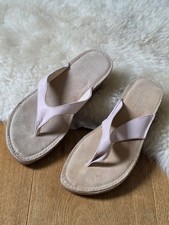 Barratts Pink Leather Toe Post Sandals UK 6 EUR 39 