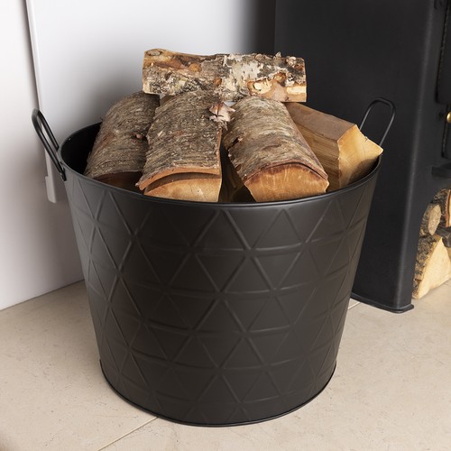 Yew large fireside log bucket - large,
