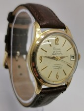 Vtg 1950s Visconte Automatic 25 Jewel Cal PUW 59 Gold Plated 33mm Gents Watch