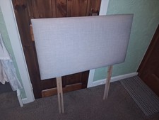  Single bed Headboard. light grey fabric. Very Good Condition. 92cm x51cm 