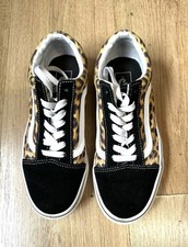 VANS Women's Leopard Print Sneakers UK Size 4.5 In Very Good Condition