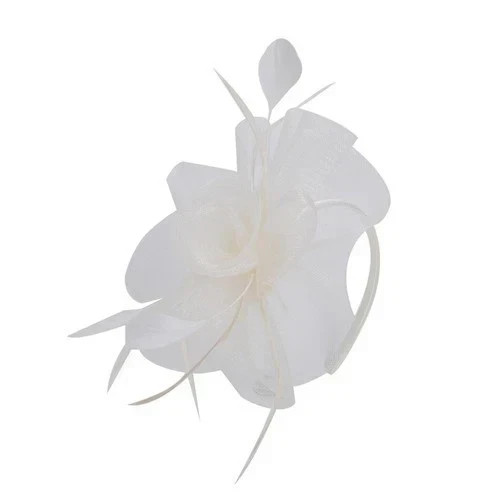 Women mesh net flower - flower, feather