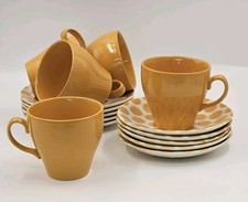 John Tams Polka Dot Mustard 15 Piece Tea Set - Vintage/Kitsch 1960's. 