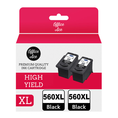 Refilled canon 560xl black - refilled, 2x