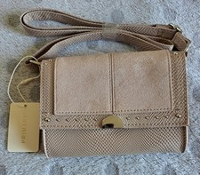 Handbag in Faux Suede and Mock