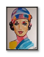 FEMALE PORTRAIT 12x16 POP ART