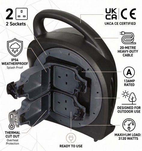 20m outdoor extension lead - 20m,