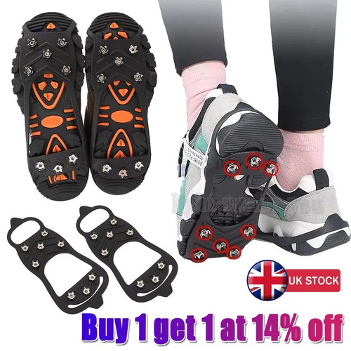 Pairs ice grippers non slip - ice,