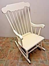 Vintage White Rocking Chair In