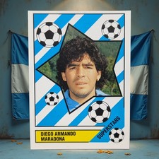 1990 Italia Mondiale Diego Maradona Argentina Sticker (INSANELY RARE!!!!)