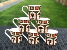 Crown Derby Coffee Mug Imari Gypsy Tea Coffee Set of 6 Fine Bone China Gift