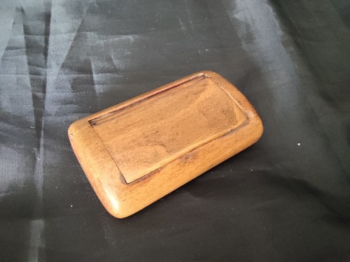 Wooden snuff box hinged - ,