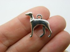 10 Dog greyhound charms