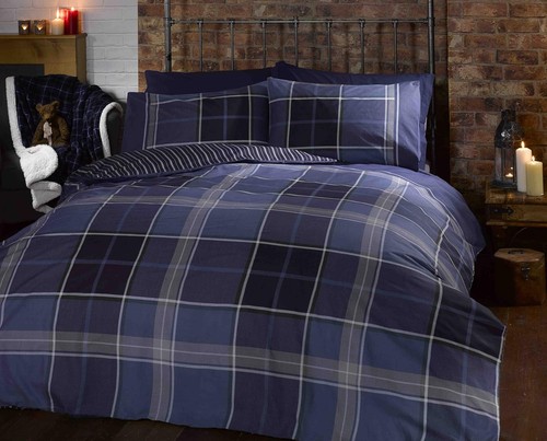 Argyle duvet cover reversible - argyle,