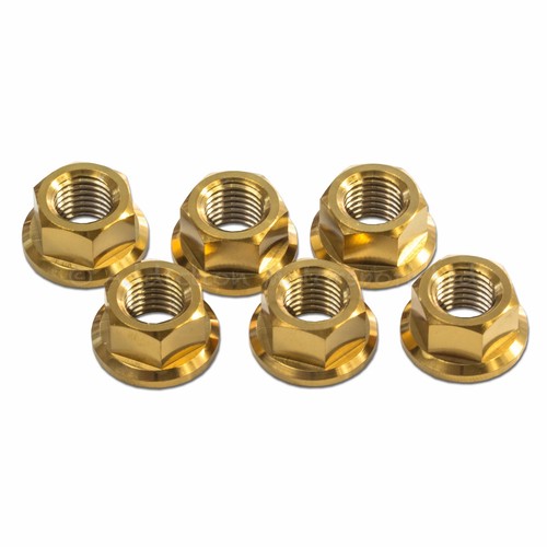 Gold titanium rear sprocket - rear,