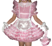 Sissy maid satin organza dress